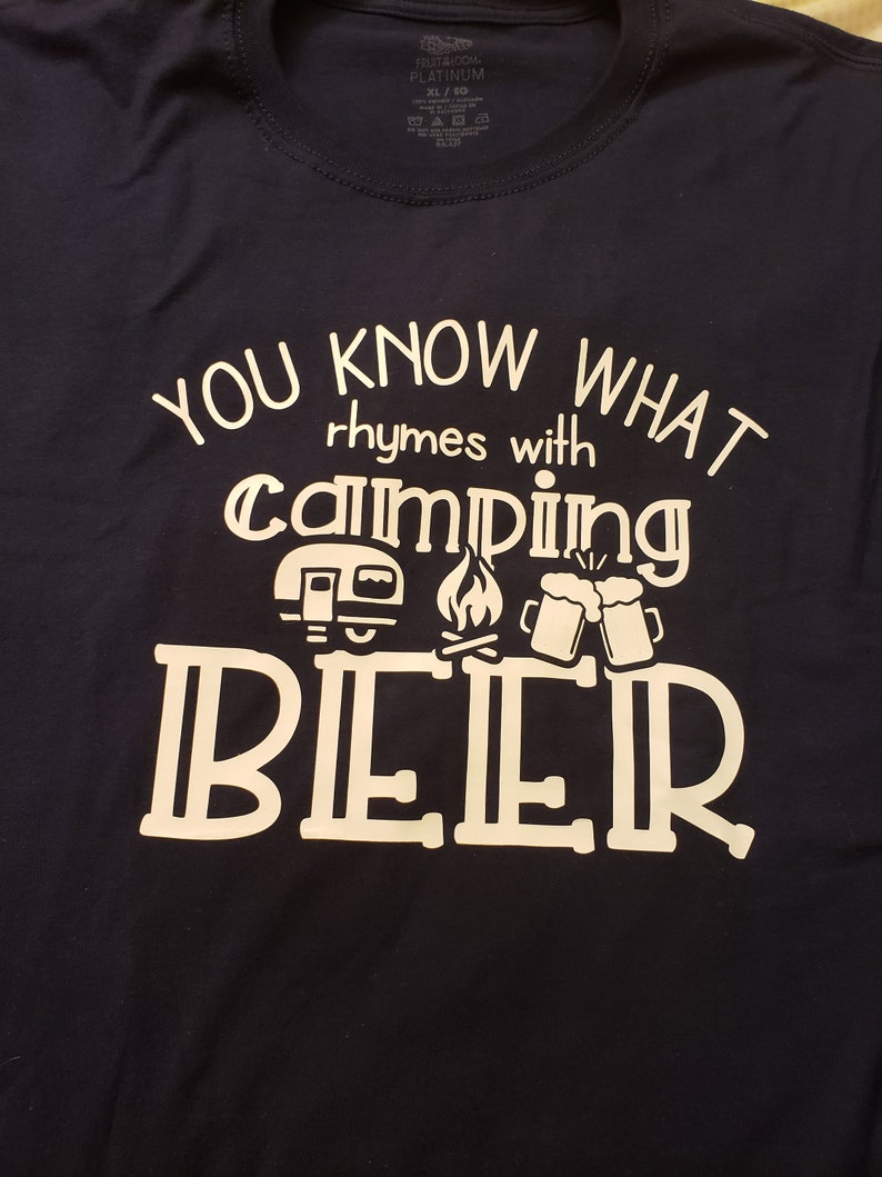 Rhymes with camping beer Short Sleeve Tee Summer Tee Etsy