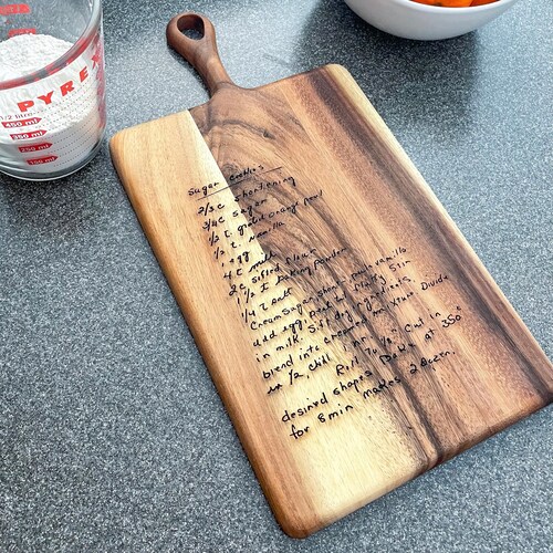 Recipe Cutting Board Engraved Etsy