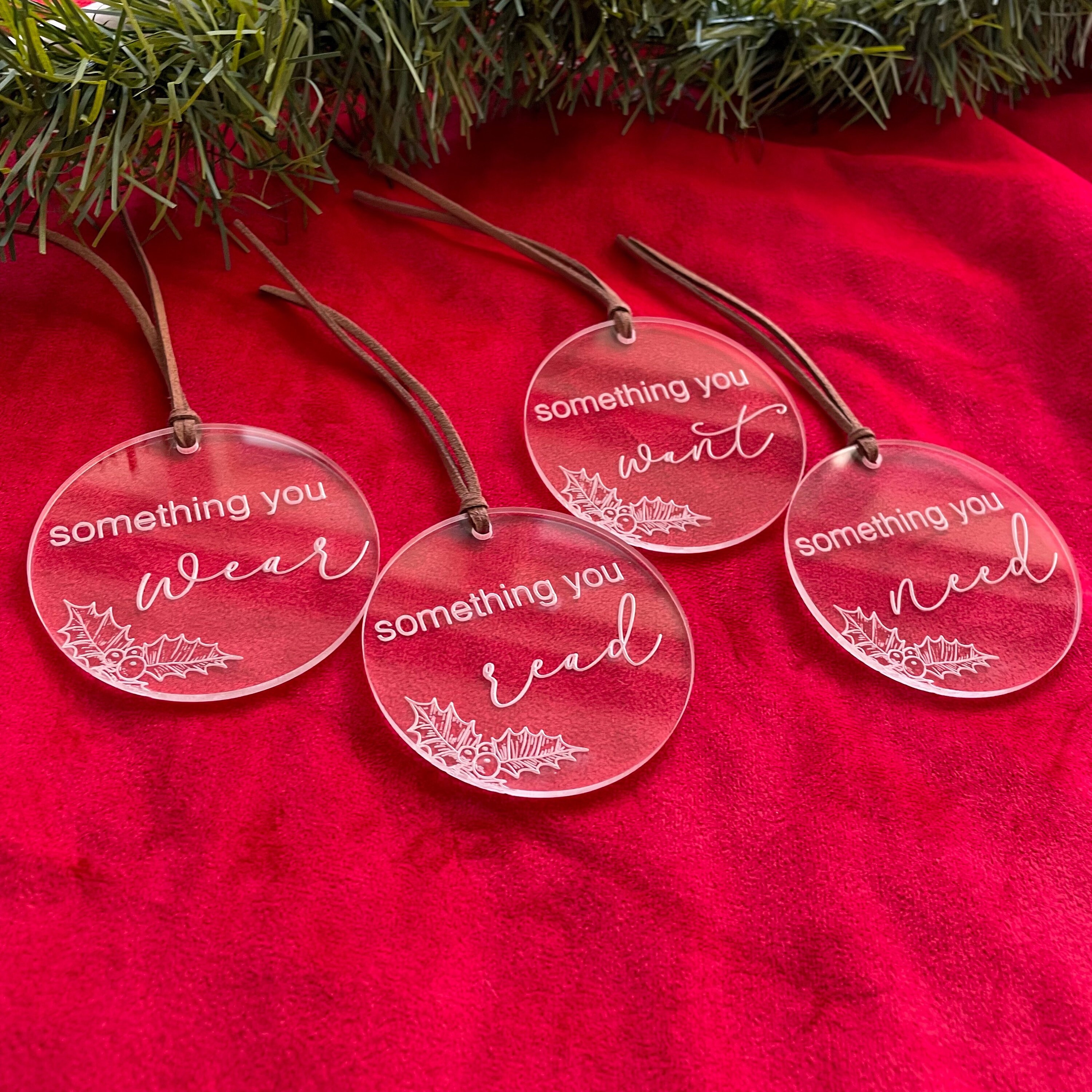 Set of 4 Gift tags for Christmas Presents, Something to Read