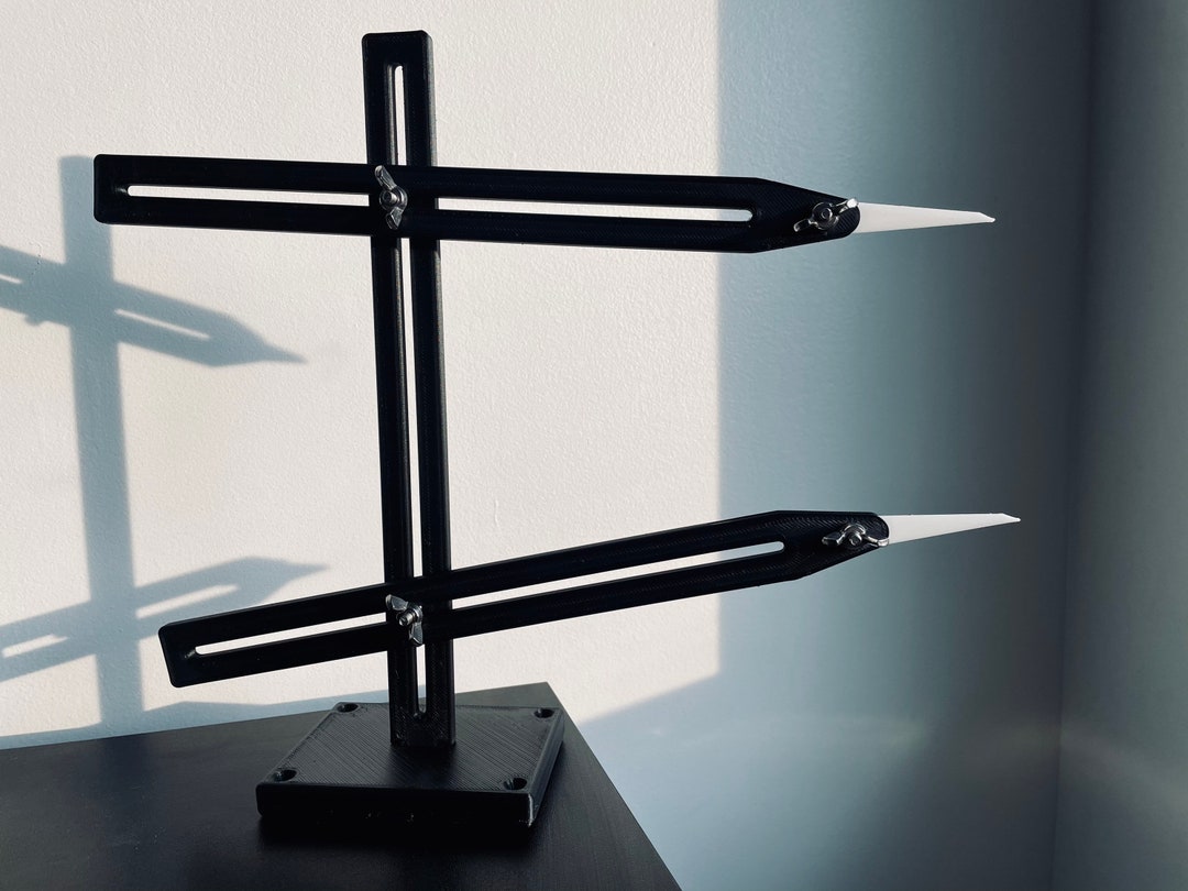 Pottery Throwing Gauge Carbon Fiber PLA 3D Print W/ Rubber Swivel