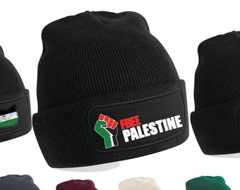 Free Palestine Beanie Hat Save Gaza Humanity Freedom