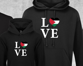 Love Palestine Hoodie: Unisex Adult & Child Sizes