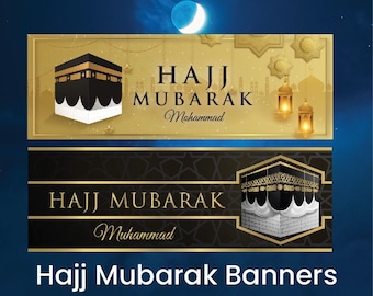 Hajj Mubarak Banner Personalised | Custom Eid Decoration | Unique Islamic Present | Hajj 2026