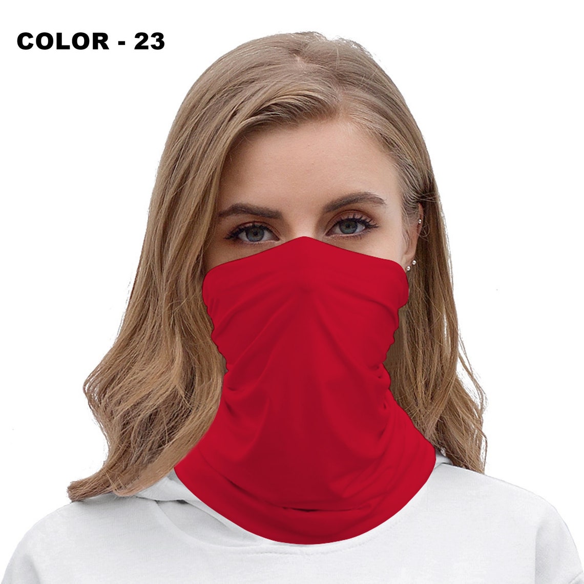 Custom Solid Color Neck Gaiter Balaclava Face Covering Etsy