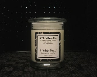 A Westside Story: Oceanic Amber and Vanilla Scent (100% Soy-Blend Candle) Urban-Chic Elite Status Jar with Lid Urban-Chic Elite Status Jar