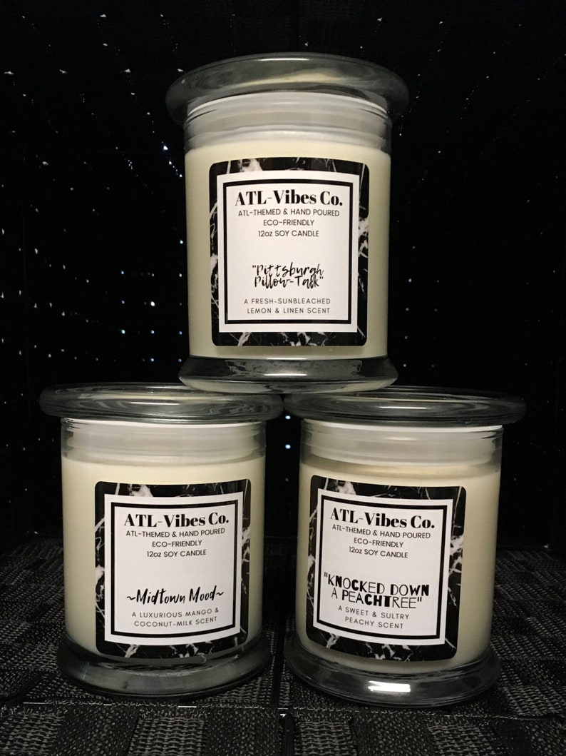 Three The Hard Way TLC: Feminine Scent Combo Soy-Blend, Urban-Chic Elite Status Jars with Lids image 1