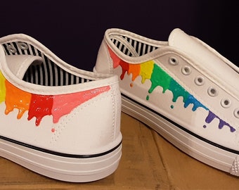 rainbow custom vans