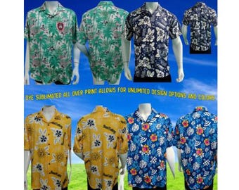 2026 TRENDY Hawaiian Button down shirt, Custom Aloha Shirt, Company Bulk, Group, floral, logo, design your own