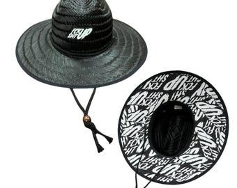 Custom Straw Hats, Personalized Lifeguard Hat With Custom Patch Logo, Straw Boating Hats, Design your own Straw Hat, Fishing hats, Boating