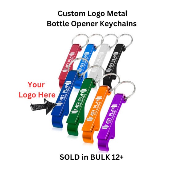 Custom Metal Bottle Opener Keychains Bulk, Personalized Bottler