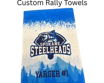 Sports Team Rally Towels, Custom rally towels bulk, Personalized Player Name, Number, Logo, Baseball, Softball, Football, Lacrosse, Soccer