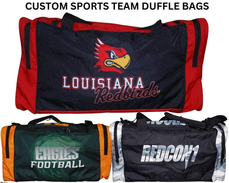 Custom Team Duffle Bags Custom School Duffle Bag With Logo Etsy
