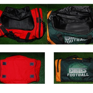 medium size custom duffel bags for teams