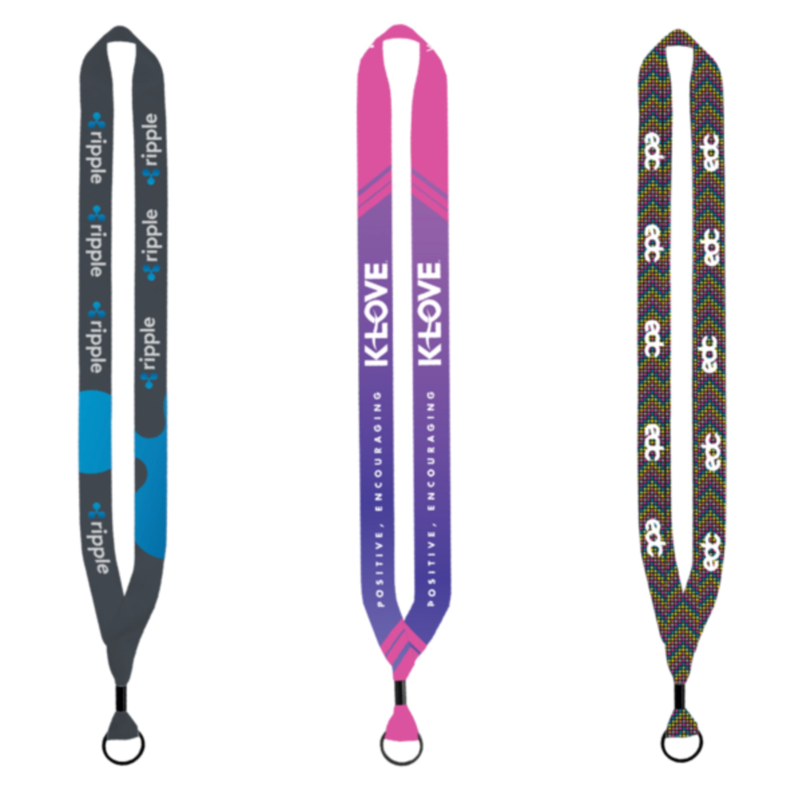 Promotional Customized Double Open-Ended Lanyard w/ Full Color Sublimation