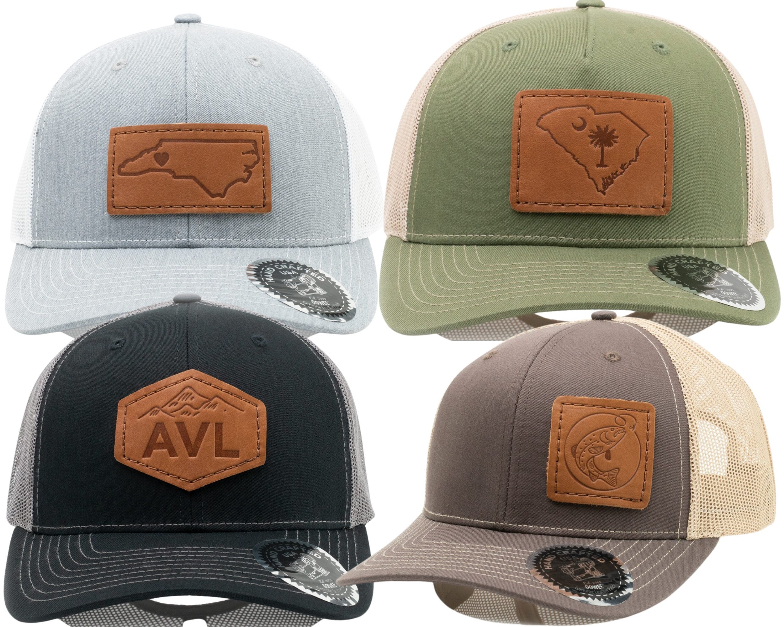 Women's Custom Engraved Logo Leather Patch Hats, Girls Business Logo Caps,  Personalized Sewn Leather Patches 