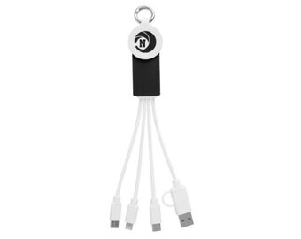 Multi-Charging Cable With Watch Dock, custom charger, best selling tech 2026, branded trade show giveaway, IT, travel promo item
