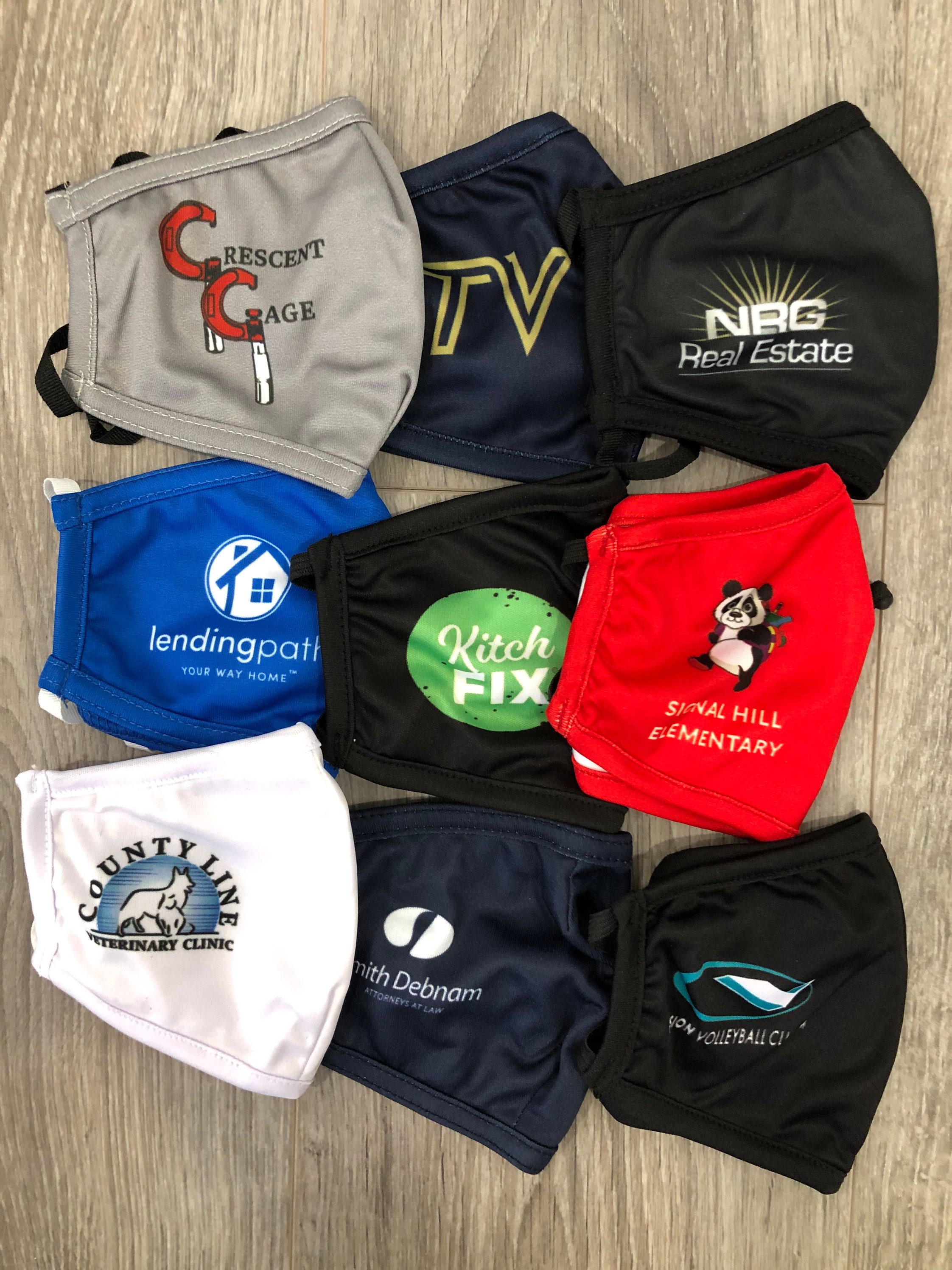 Face Mask With Logo Text Custom Face Mask With Nose Wire Etsy