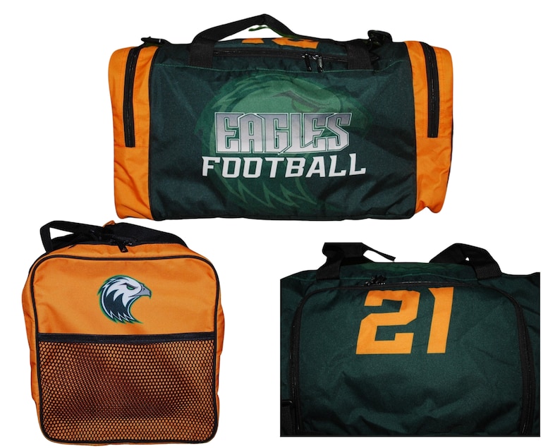 design your own sports team duffle bags