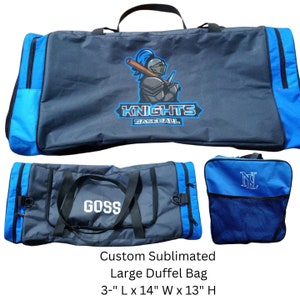 Custom Team Duffle Bags, Custom School Duffle Bag with Logo, Personalized Sports Duffle Bag, Design your own Duffle Bag, Football Duffel Bag image 5