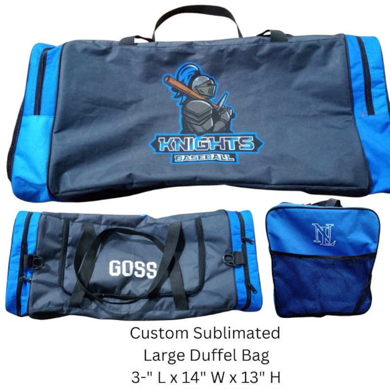 Custom Team Duffle Bags, Custom School Duffle Bag with Logo, Personalized Sports Duffle Bag, Design your own Duffle Bag, Football Duffel Bag image 5