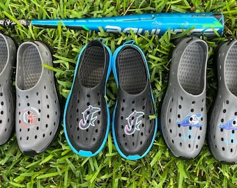 Waterproof Slip on Shoes, Slide Sandals, Personalized, Men sizes, baseball, football, hockey, lacrosse, logo bulk