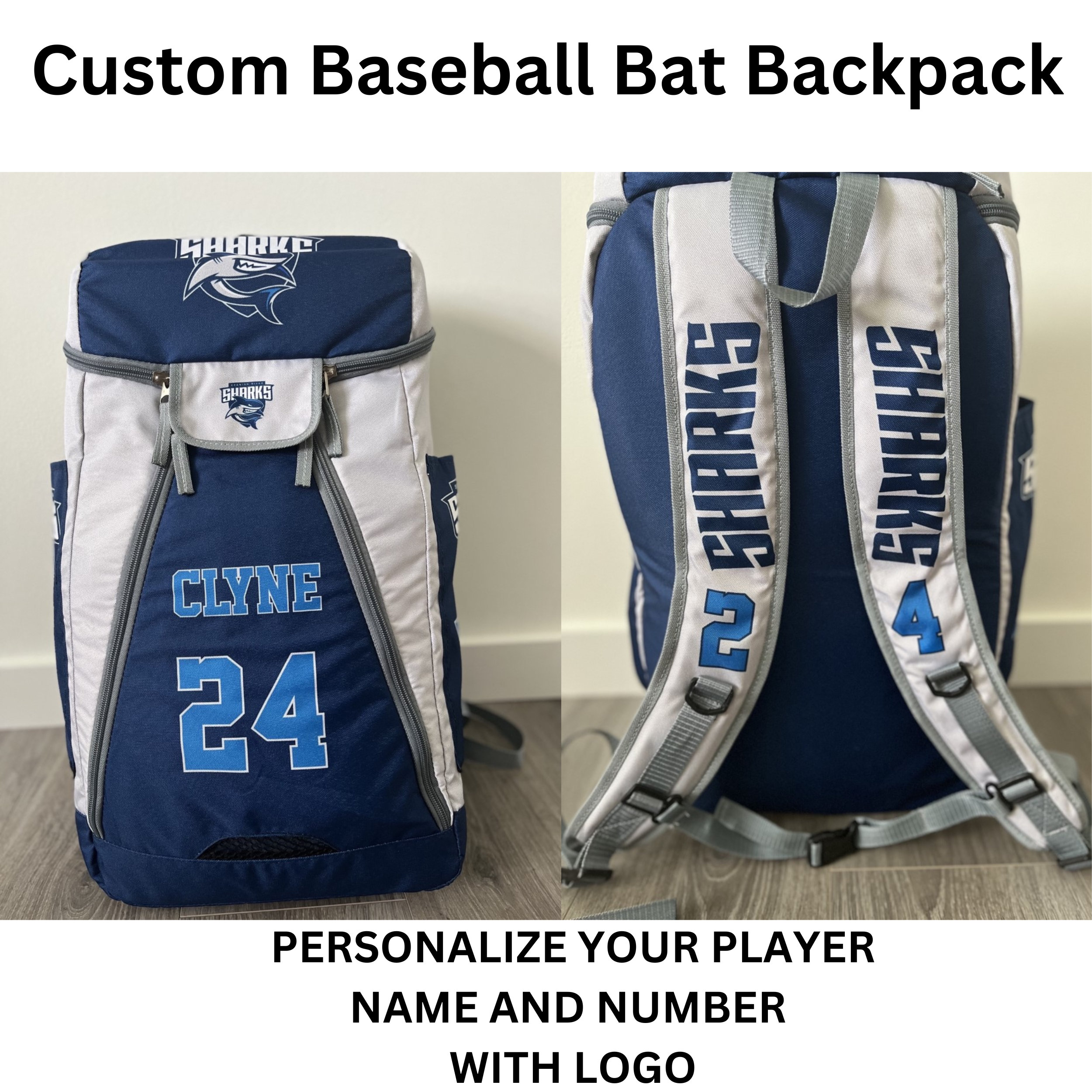 Personalized Batpack for Youth Embroidered Baseball Gear Bag 