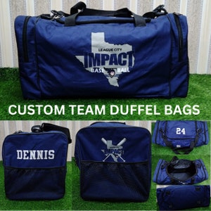 Custom Team Duffle Bags, Custom School Duffle Bag with Logo, Personalized Sports Duffle Bag, Design your own Duffle Bag, Football Duffel Bag image 7