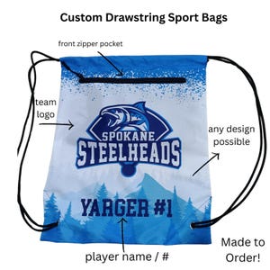 Custom Sublimated Drawstring Bag, Custom Drawstring Bags bulk, Personalized Cinch Bags, Custom Sports Team Backpack, Cinch bag with logo