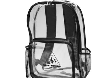 Custom Clear Backpack, Clear Back to School Backpack, Clear Backpacks in Bulk, Transparent Backpack, Clear Plastic Backpack, clear bags