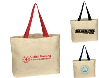 Custom Cotton Canvas Logo Tote Bags, Promotional Tote Bags, Wholesale Tote Bags, Custom Totes