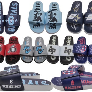 Custom Slide Sandals for your Team, Personalized slides, Custom Slides with Logo, Design your own slides, custom baseball slides, sandals