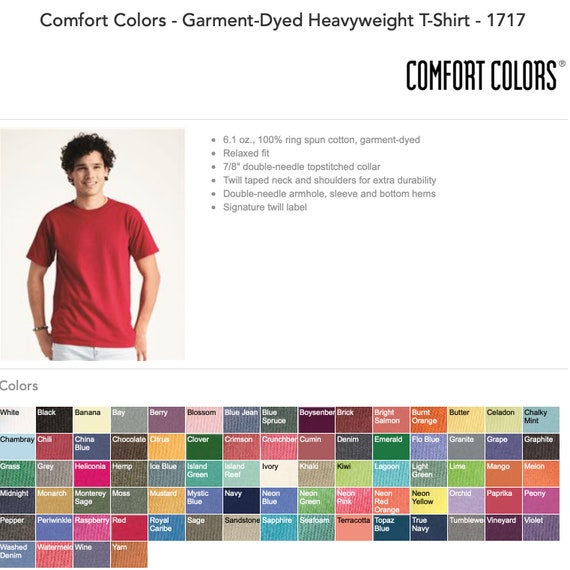 Bulk Order Garment Dyed Heavyweight Ringspun T Shirt by Comfort Colors