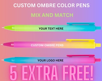 Custom Business Pens With Logo Bulk, Personalized Promotional Pens, Custom Ballpoint Pens, Add your Text, Black Ink