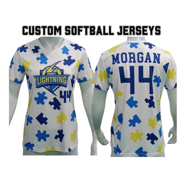 Sublimated Softball Jersey, Softball Jersey Custom Logo, Softball Team Uniforms, Sublimated V neck jersey, Sublimation softball jersey, bulk