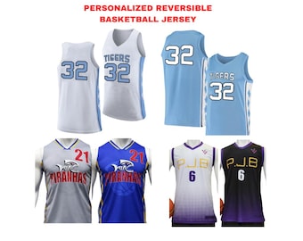 QUALITY Custom Reversible Basketball Mesh Jerseys | Personalized Basketball Mesh Tee's Reversible / Reversible Printed for Sports and Events