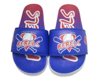 Custom Slides, Team Slide Sandals, Custom Sandals, Personalized Slides, Custom Slides with your Logo, baseball slide sandals, team bulk