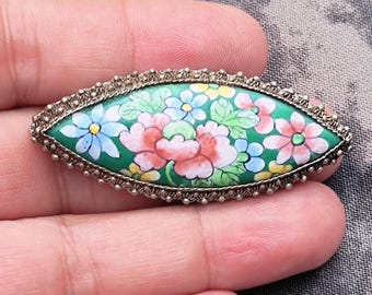 Art Deco Fine Silver Brooch Pin from China - Lotus Blossom
