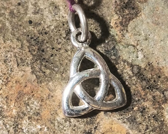The Trinity or Triskel - A small Sterling Silver Charm, Irish Goddess and Gods
