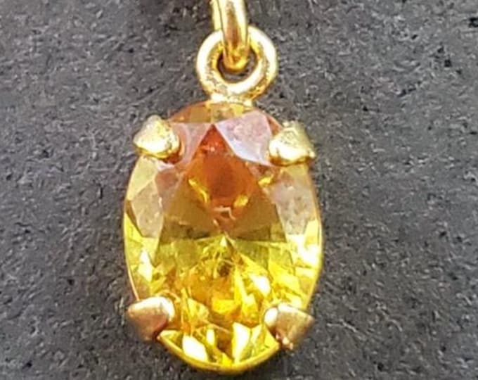 Sphene Titanite Pendant in 14K Yellow Gold - Simple Charm, Hard to Find Gem
