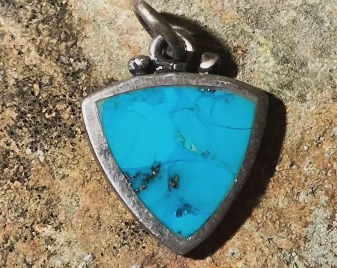 Bright, Beautiful Blue Turquoise Pendant from Thailand
