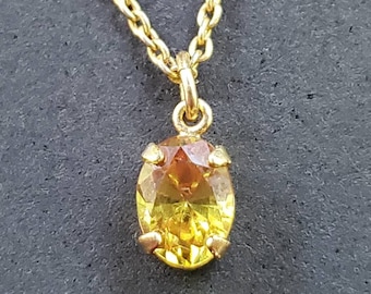 Rare Color Change Gemstone Pendant - This is Sphene, set in 14K yellow Gold!