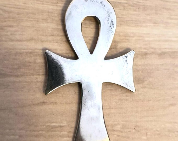 Antique Silver Ankh Cross Pendant from Egypt, Classic Symbol of Eternal Life