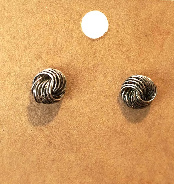 Monkey's Fist Knot Stud Earrings - Unisex Classic