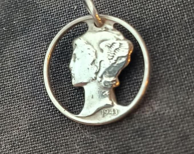 Vintage Mercury Dime Pendant Charm for Good Luck and Abundance!