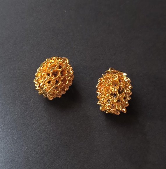 Vintage Durian Fruit Good Luck Charm Dipped in High Karat Yellow Gold
