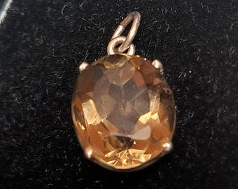 Vintage Smoky Quartz Pendant - Natural Gemstone Good Luck Charm