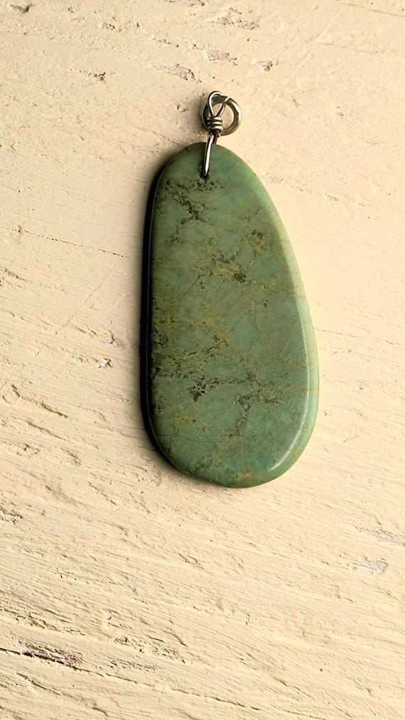 Vintage Turquoise Gemstone Necklace, Native AMerican SouthWestern Pendant