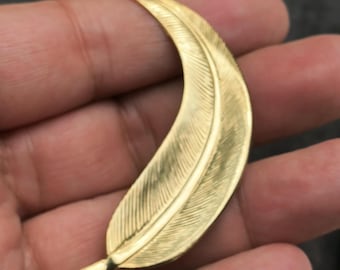 Golden Feather or Quill Brooch, Gift for Writer, History Lover