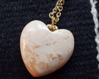 Carrara Marble Heart Pendant from Italy - Bold, Earthy, Beautiful!