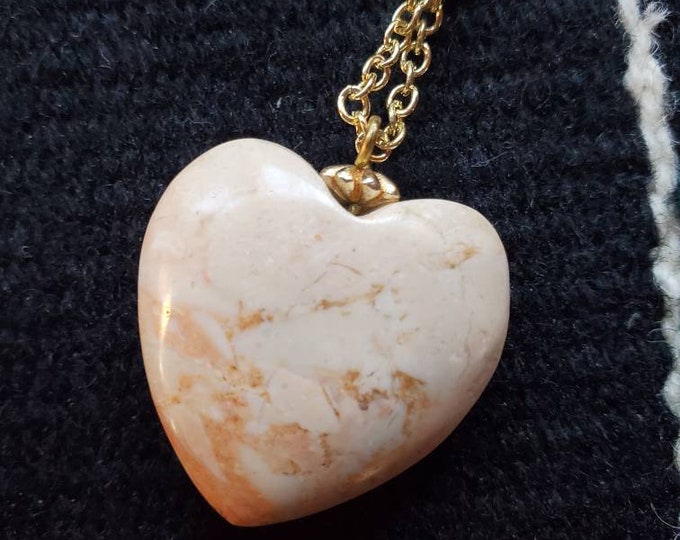 Carrara Marble Heart Pendant from Italy - Bold, Earthy, Beautiful!